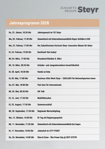 Jahresprogramm