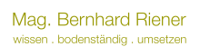 Logo Bernhard Riener Wirtschaftspsychologe